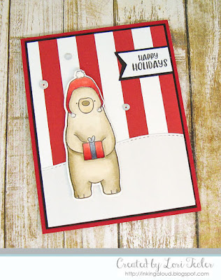 Beary Happy Holidays card-designed by Lori Tecler/Inking Aloud-stamps and dies from SugarPea Designs