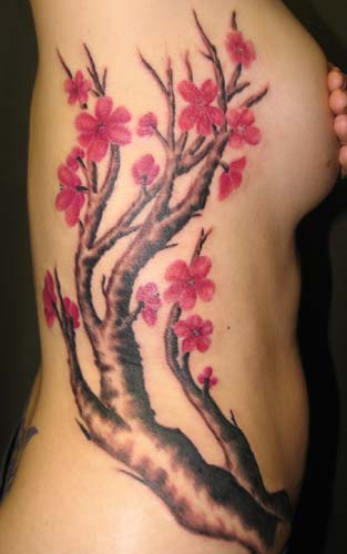 The Sexy Cherry Blossom Tree Tattoos for Women geisha tattoo meaning