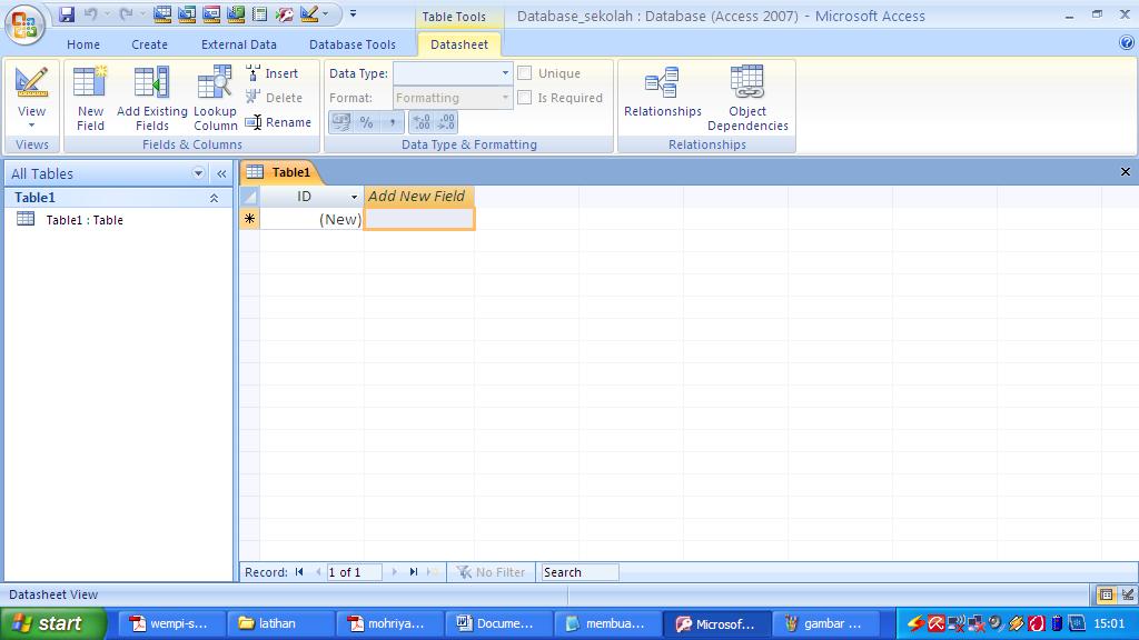 Berbagi Bersama: Belajar SQL Basic di MS Access 2007