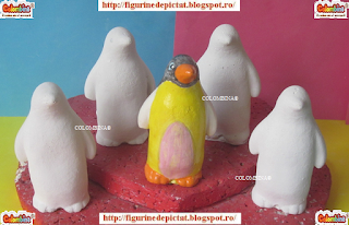 Figurine de pictat animale polare pinguin