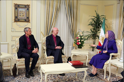 دیدار خانم مریم رجوی با دو تن از رهبران برجسته كليساهاي انگلستان، اسقف جان پريچارد و اسقف آدرين نيومن