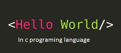 Hello world program in c
