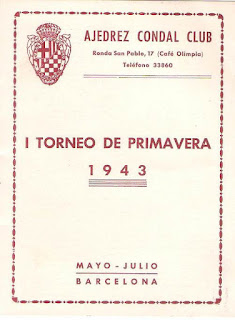 Portada del folleto de Torneo de Ajedrez de Primavera 1943