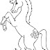 Desenhos para Colorir - Cavalo Empinando