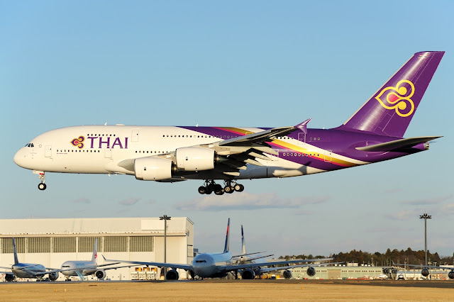 Thai Airways Airbus A380-800 Approaching Low Level Altitude