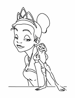 Princesa Tiana para colorir