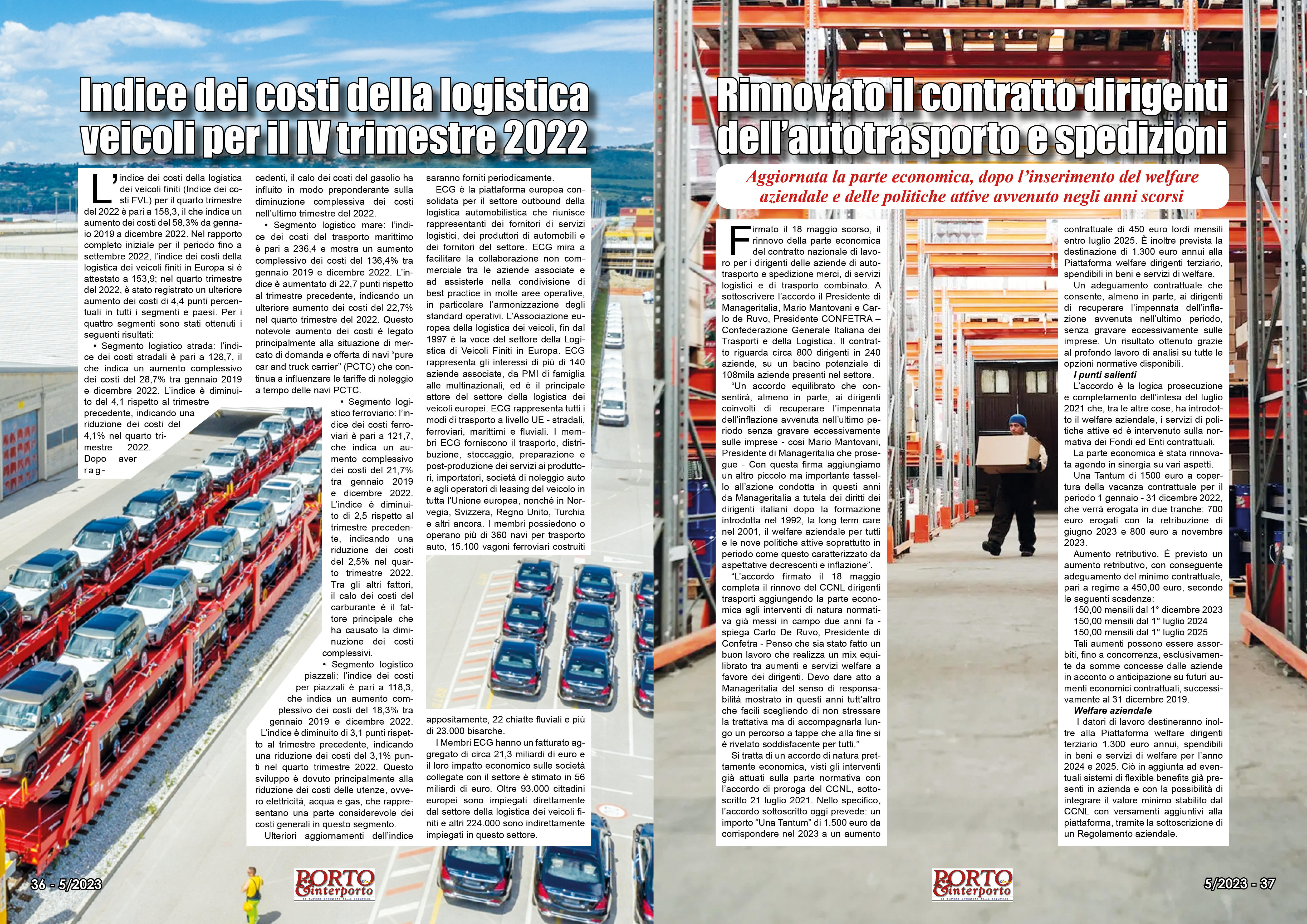 MAGGIO 2023 PAG. 37 - Rinnovato il contratto dirigenti dell’autotrasporto e spedizioni