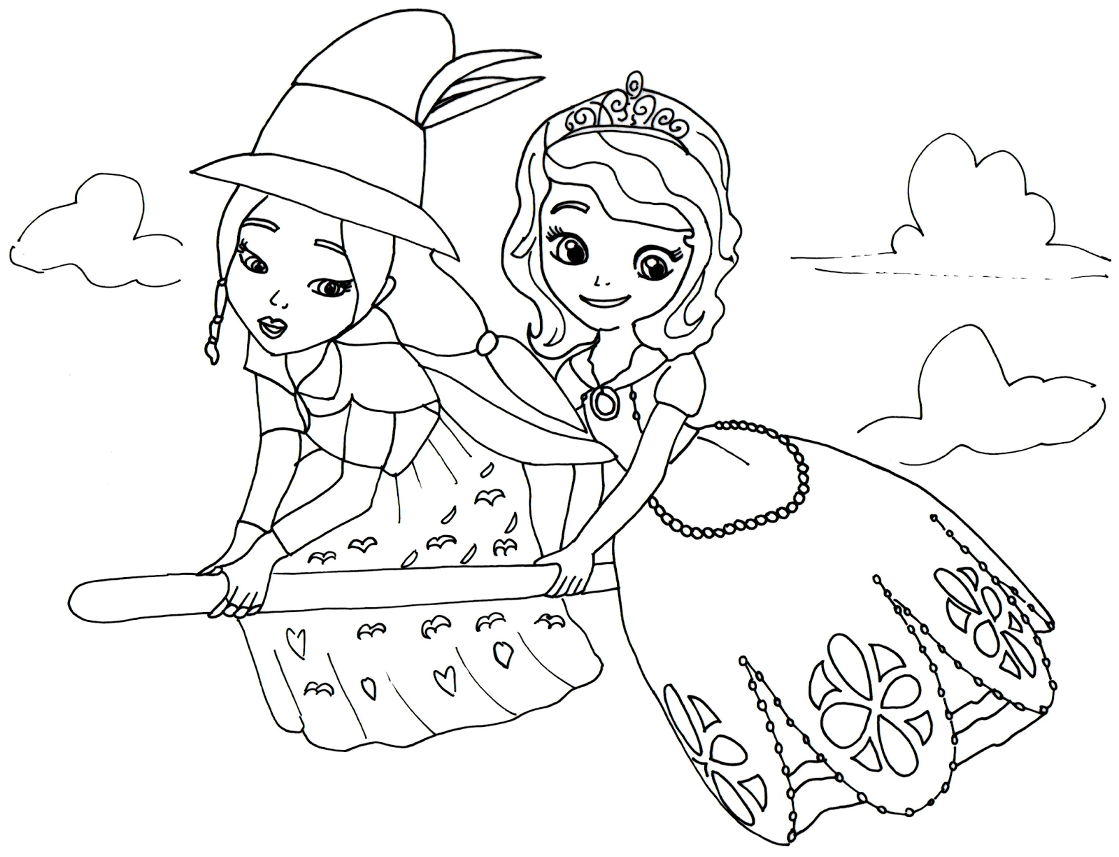 Sofia The First Coloring Pages: Lucinda and Sofia the 