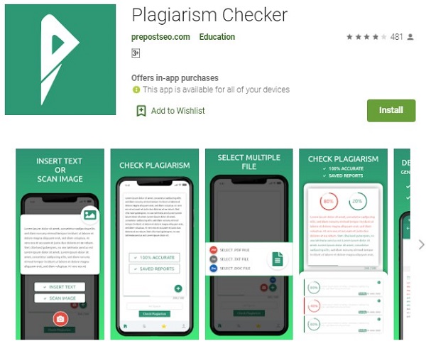 PrepostSEO Plagiarism Detector For students learning teacher