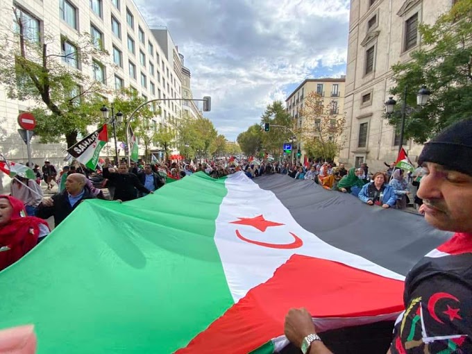 La comunidad saharaui en España protesta en Madrid contra el giro de Sánchez en el Sáhara Occidental