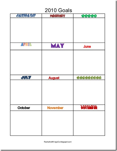 funny fonts. 2010 Goals Fun Fonts Color