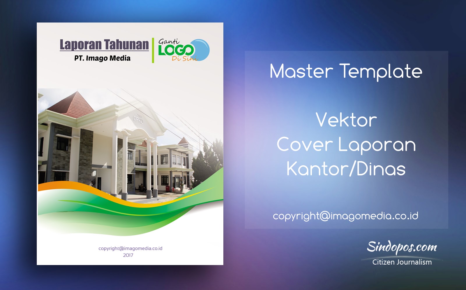 Download Template Desain Cover Laporan Kantor.  Imago Media