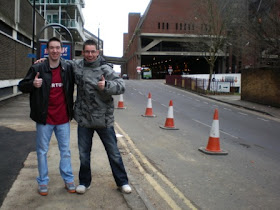 Marc (left) and me outside the now demolished Greyfriars Bus Station in Northampton during the epic year of sport that was 2012