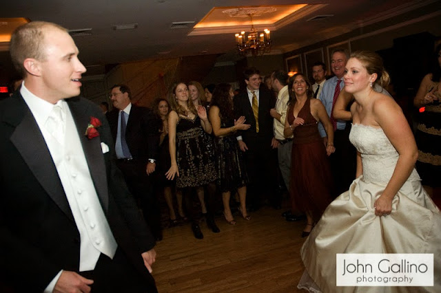 Ramsey country club dance floor bride and groom