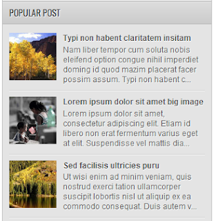 Widget Popular Post Blog