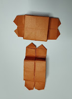 dos piezas para formar el pulpo origami
