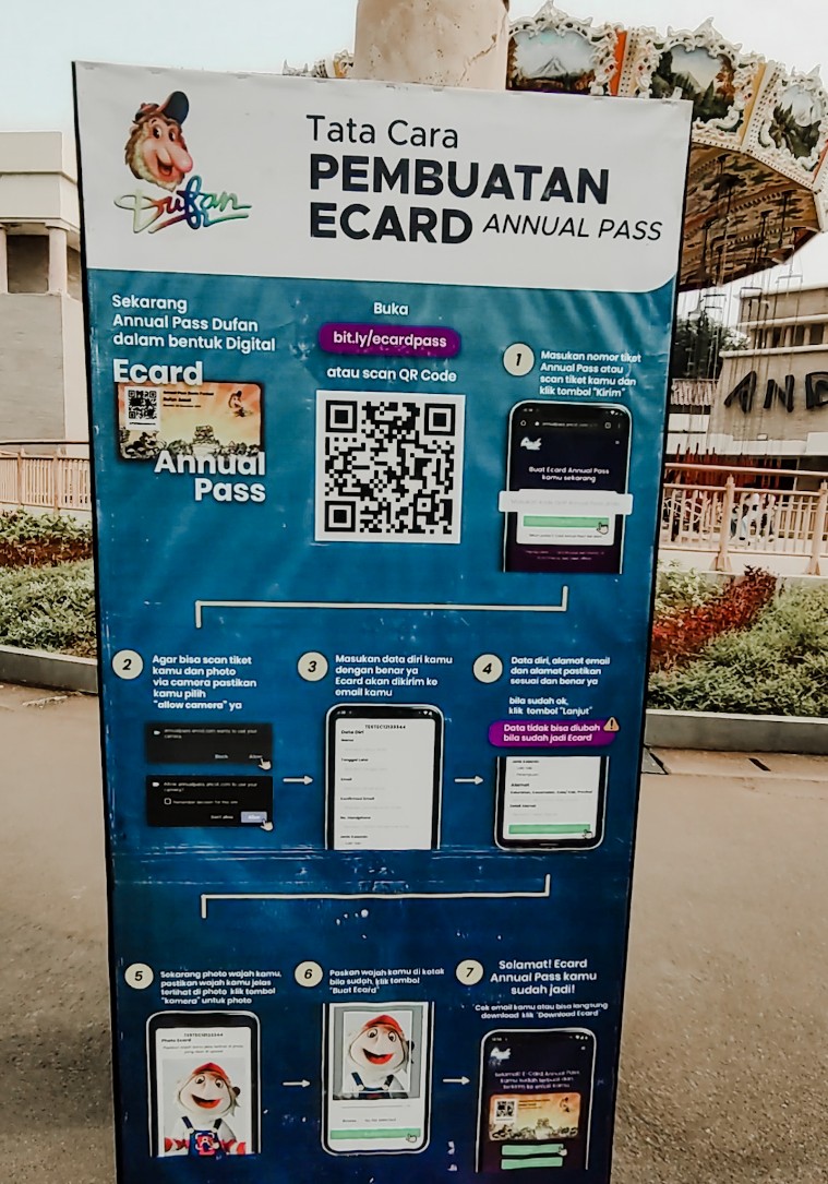 pengalaman membuat ecard annual pass dufan