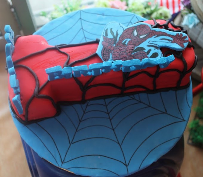 Number 1 Spiderman Cake