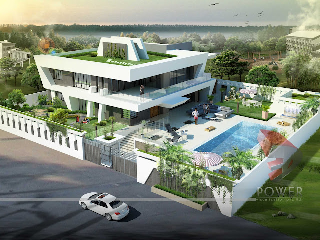 3d architectural exterior view,3d visualization