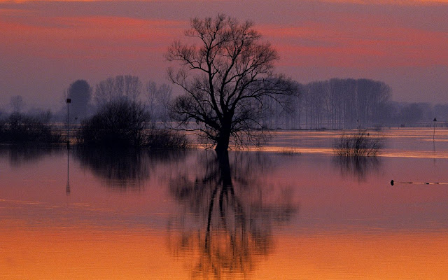 holland, the netherlands, dusk ijsselstreek