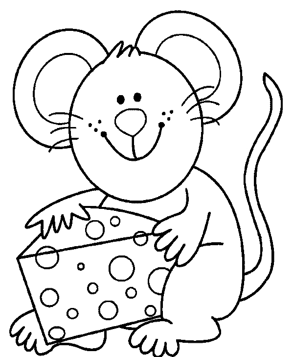Mewarnai gambar  sederhana untuk  anak  TK  kartun  tikus 