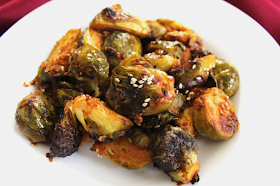 Roasted Brussels Sprouts with Miso and Lemon