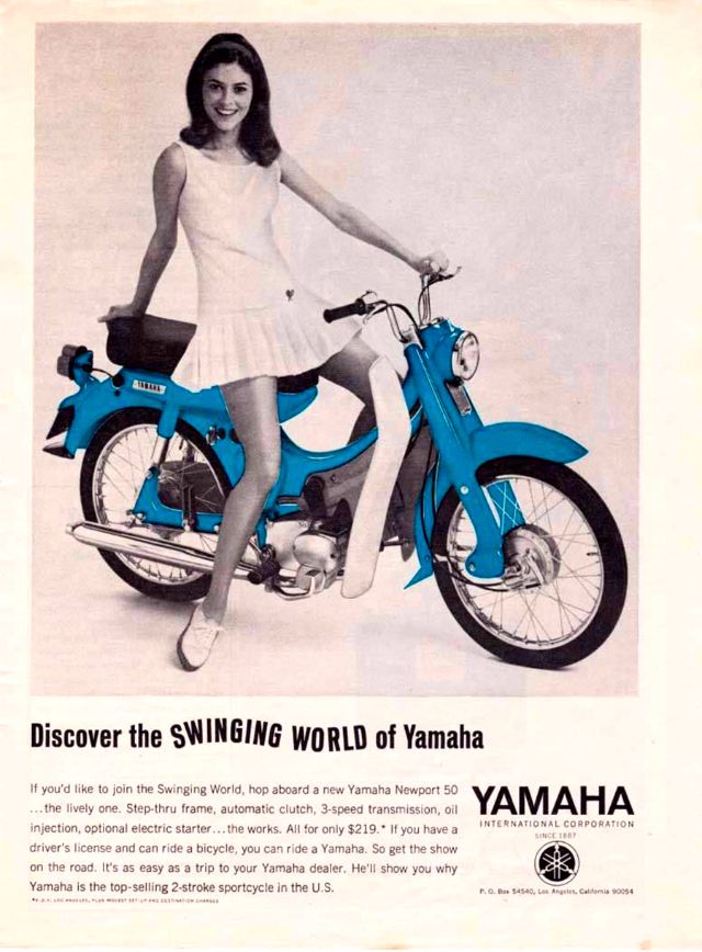 Groovy Chicks on Vintage Motorbike Ads 26 Fascinating 