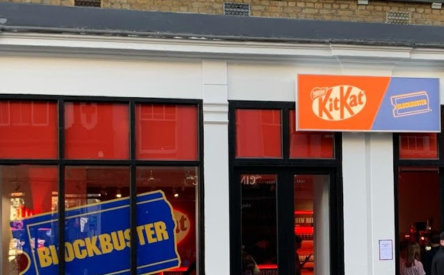 The KitKat x Blockbuster pop-up video shop in Soho, London. Photo by Gareth Holmes (April 2025)
