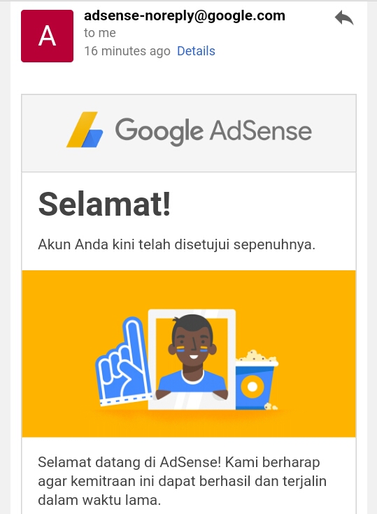 Pengalaman Pertama Diterima Google Adsense