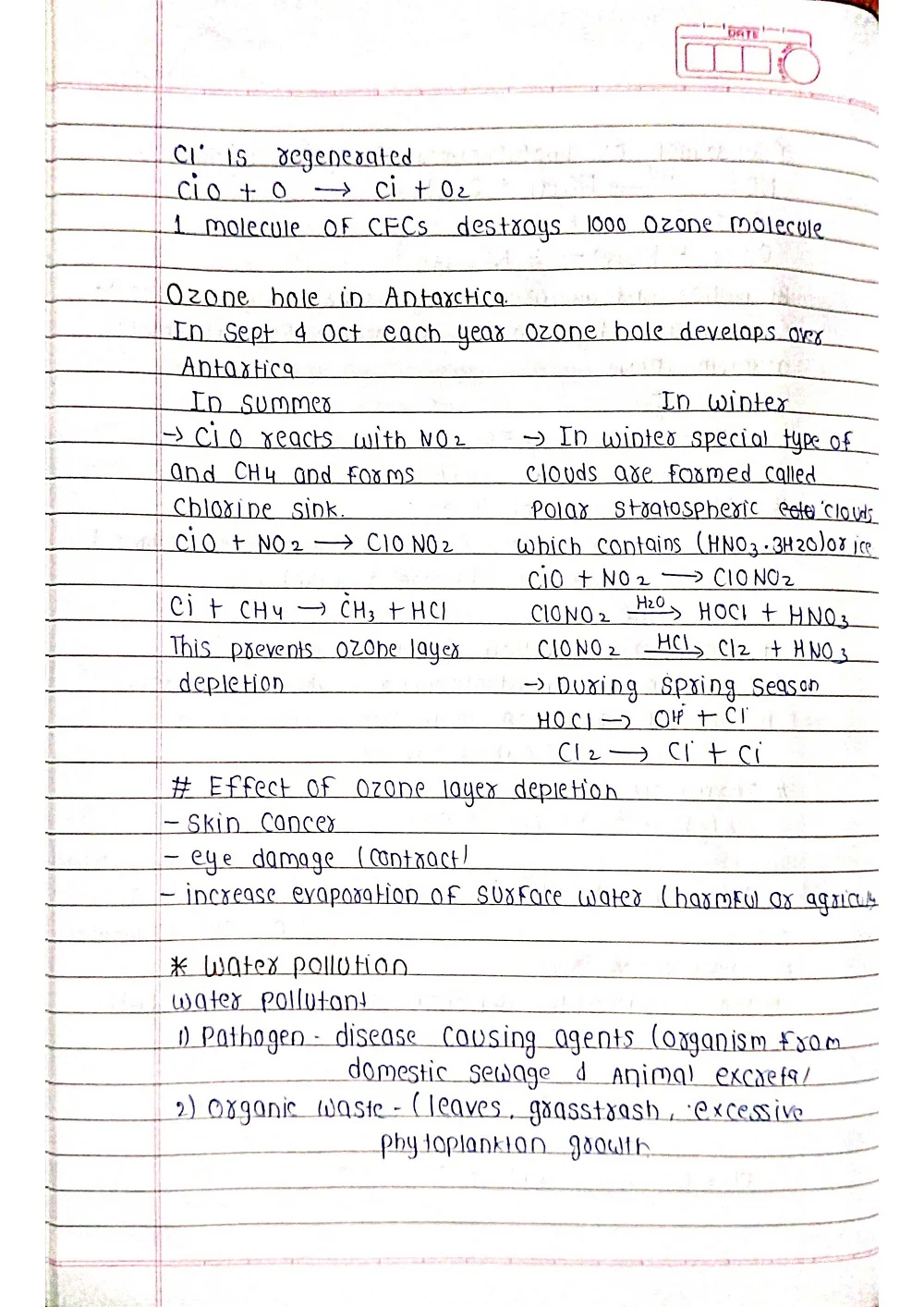 Environmental Chemistry - Short Notes 📚