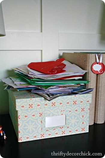 organizing all the paper in the house