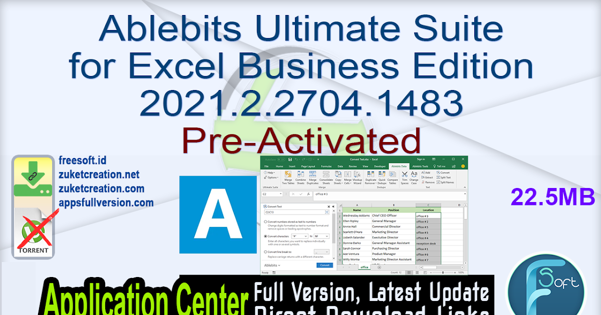 Aplikasi Cracked Ablebits Ultimate Suite for Excel