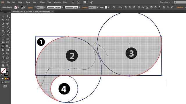 Cara Menggabungkan Objek Dengan Shape Builder Illustrator