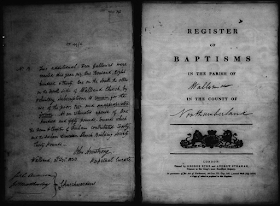 Register of Baptisms, 1813-1854 of St. Peter's Church, Wallsend, Northumberland, England