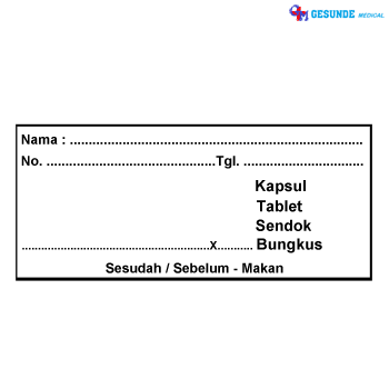 Kertas Obat Petunjuk Kapsul