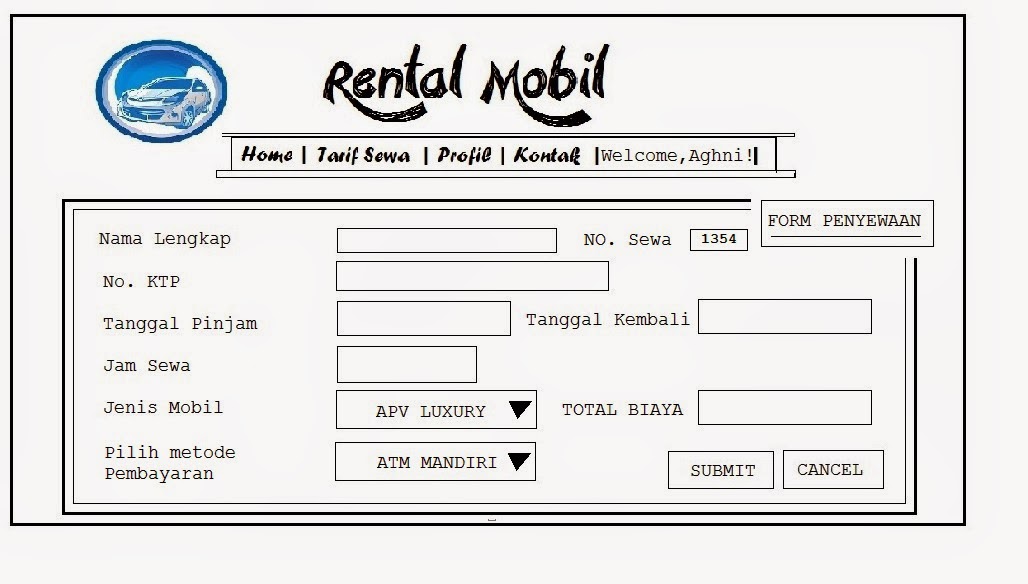 Tugas Interaski Manusia Komputer "Rental Mobil 