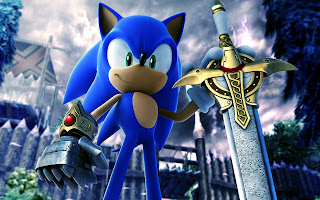 Sony The Hedgehog The Dark Knight with Sword 3D HD Wallpaper