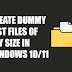 How to create large dummy file to Full Disk Space