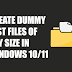 How to create large dummy file to Full Disk Space