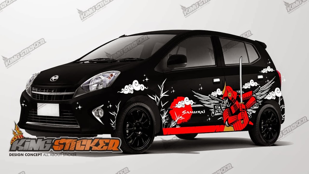 Cutting Sticker Mobil Yaris Hitam