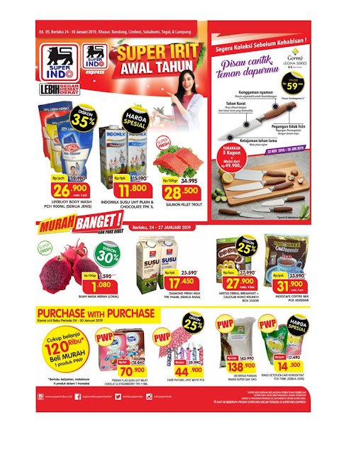 Katalog Super Hemat Super Indo Bandung, Sukabumi, Cirebon, Tegal dan Lampung 24 Januari sampai 30 Januari 2019 