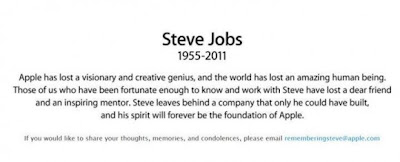 สตีฟ จ๊อบส์ Steve Jobs ผู้ก่อตั้งบริษัทแอปเปิล เสียชีวิตแล้ว