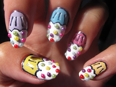 nail art cupcake