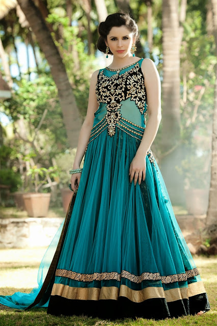 An Evening Party or Wedding Function Lehenga Choli @ Anarkali Suit