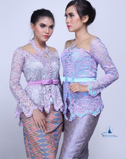 20 model  kebaya  kutu baru  brokat  modern  lengan panjang 