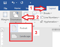 merubah orientasi lembar dokumen microsoft word