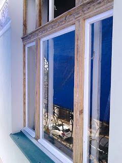 Okna v průběhu opravy