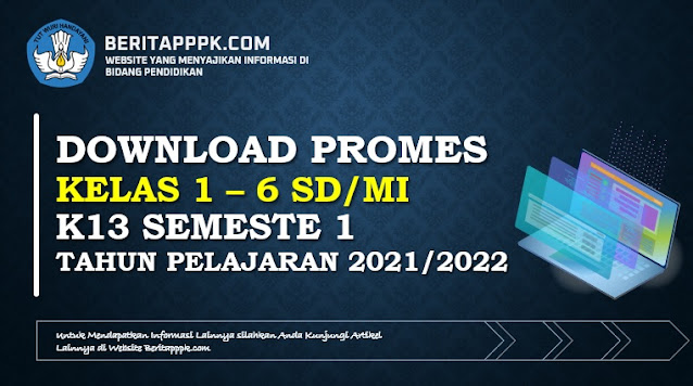 Download Promes Kelas 1 SD/MI K13 Semester 1 Revisi 2022/2023