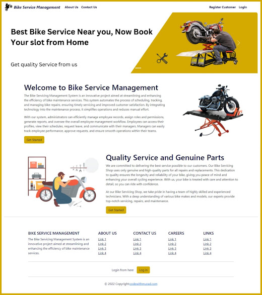 bike service booking home page image