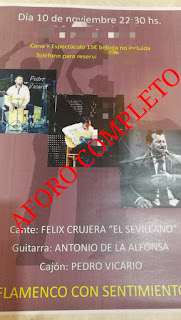 Félix Crujera El Sevillano triunfa con Flamenco con sentimiento